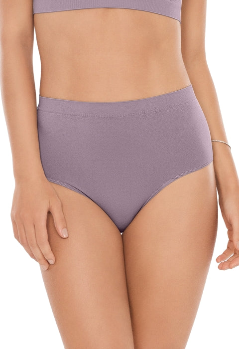Calcinha Básica Cintura Alta Com Fundo De Algodão Lilac