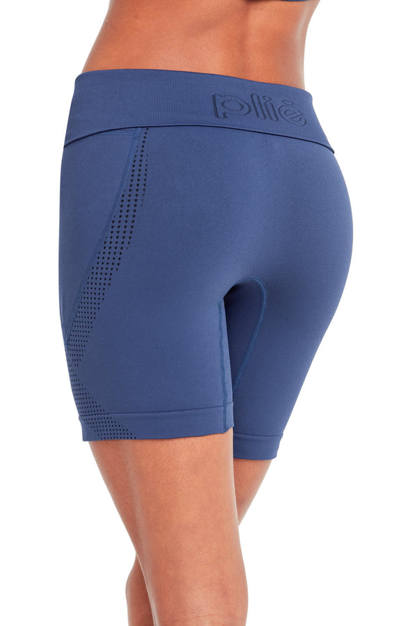 Bermuda Fitness com Bolso Pontos  Azul