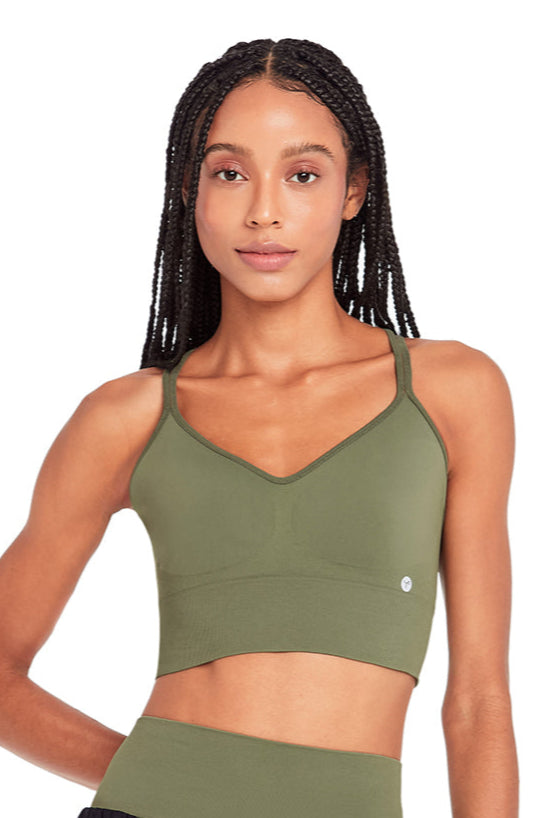 Top Fitness Bojo Removível Pontos Verde