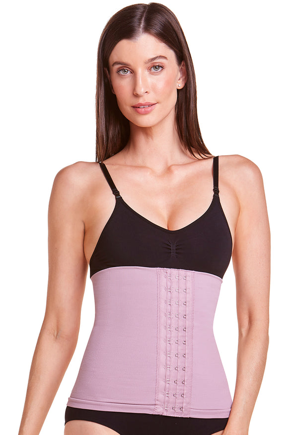 Corset Modelador Com Barbatana E Tecido Duplo Afina Cintura Lilac