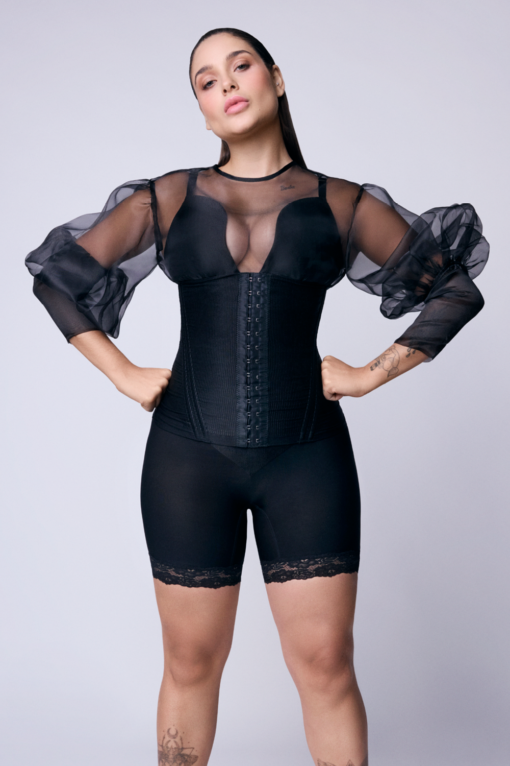 Corset Alta Compressão com Barbatana Tecido Leve | Plié