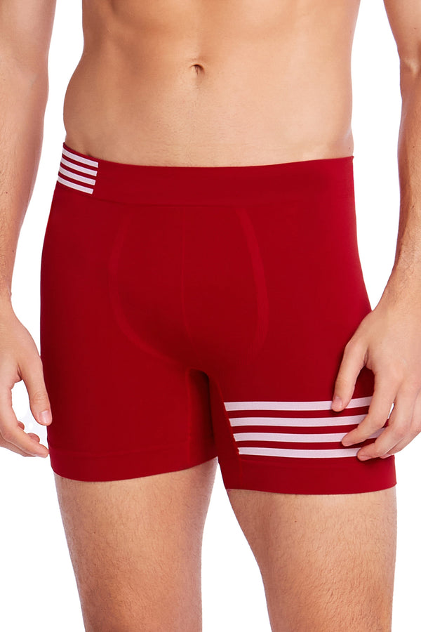 Cueca Boxer Microfibra Sem Costura Prime Vermelho