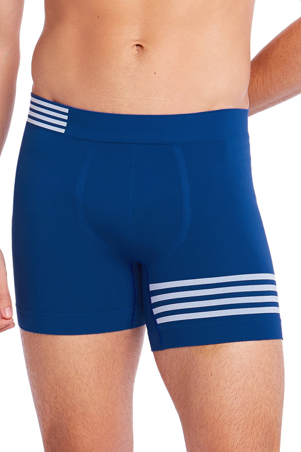 Cueca Boxer Microfibra Sem Costura Prime Azul