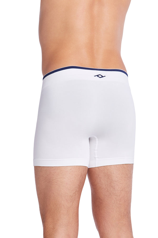 Cueca Boxer Microfibra Sem Costura Active Branco