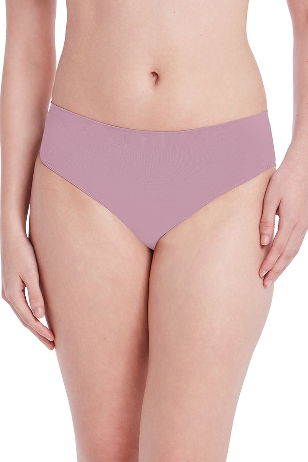 Kit 3 Calcinhas Básicas Cintura Média Com Fundo De Algodão Lilac