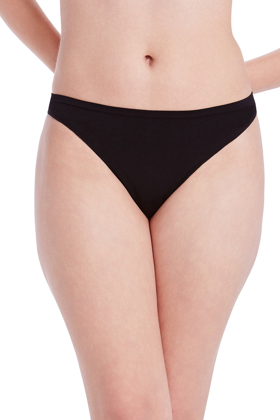 Kit 3 Calcinhas Básicas Fio Dental Com Fundo De Algodão Preto, Base e Branco