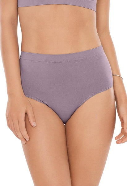 Calcinha Básica Cintura Alta Com Fundo De Algodão Lilac