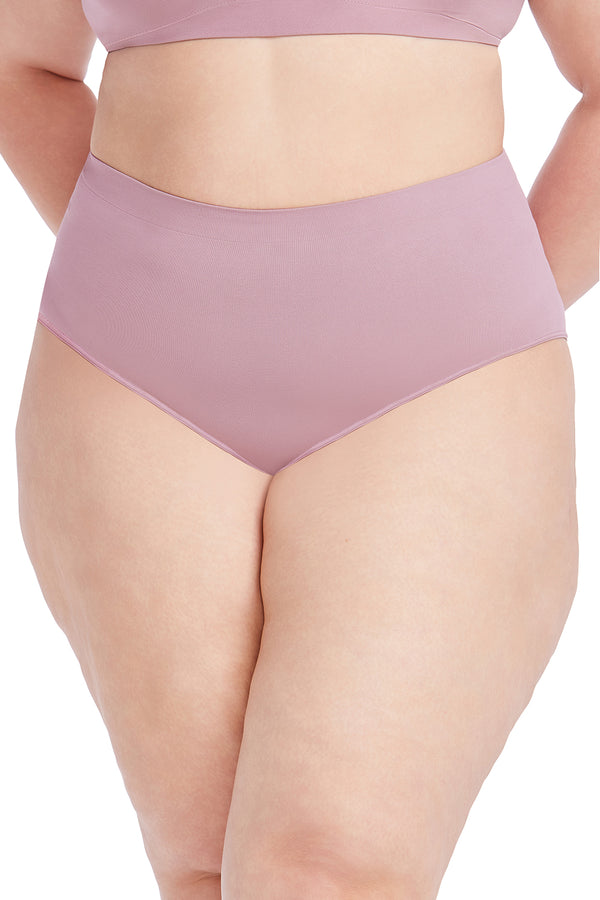 Calcinha Básica Cintura Alta Com Fundo De Algodão Lilac