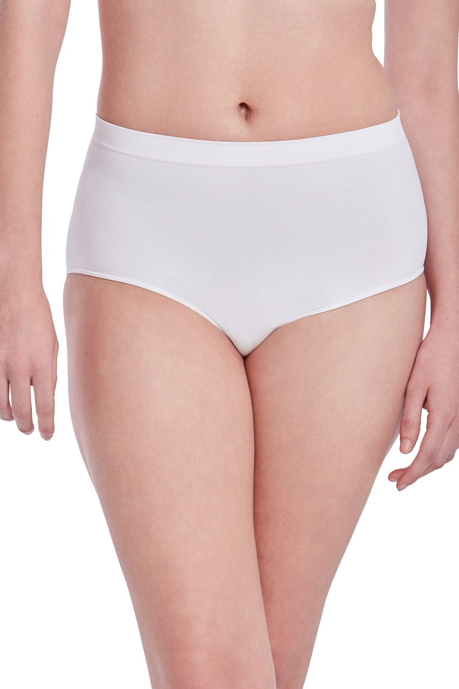 Calcinha Básica Cintura Alta Com Fundo De Algodão Branco