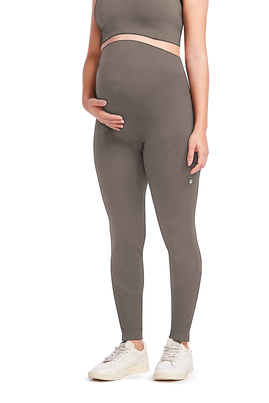 Legging Fitness para Gestante Sépia