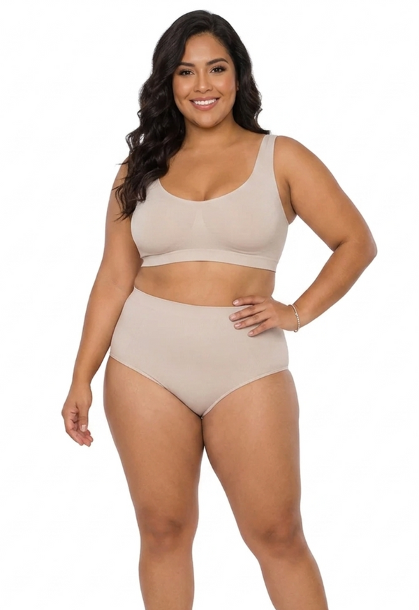 Calcinha Modeladora Cintura Alta Afina Cintura Base