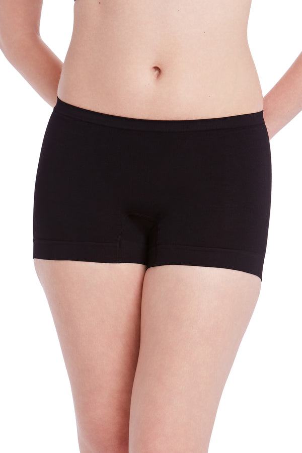 Calcinha Básica Boxer Com Fundo De Algodão Preto