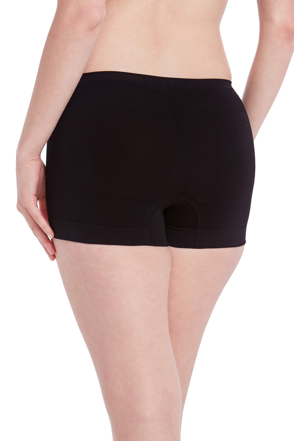 Calcinha Básica Boxer Com Fundo De Algodão Preto