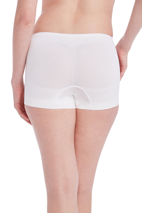 Calcinha Básica Boxer Com Fundo De Algodão Branco