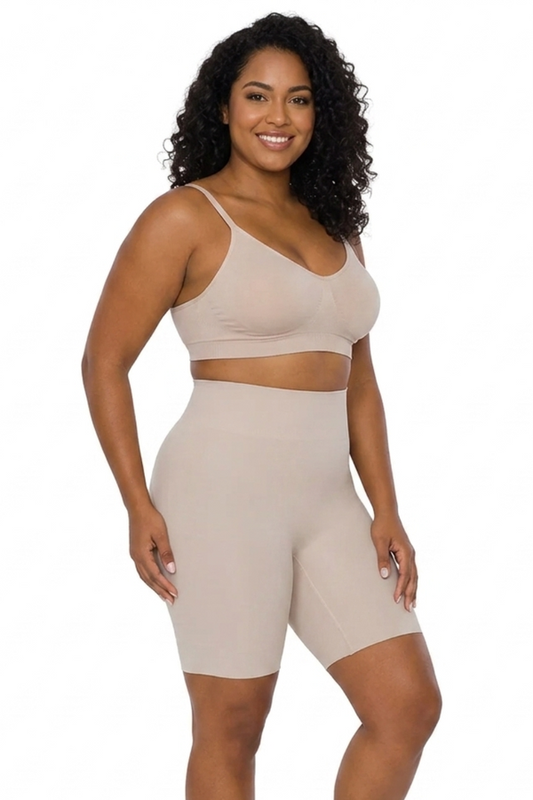 Bermuda Modeladora Cintura Alta Emana Ameniza Celulite Base