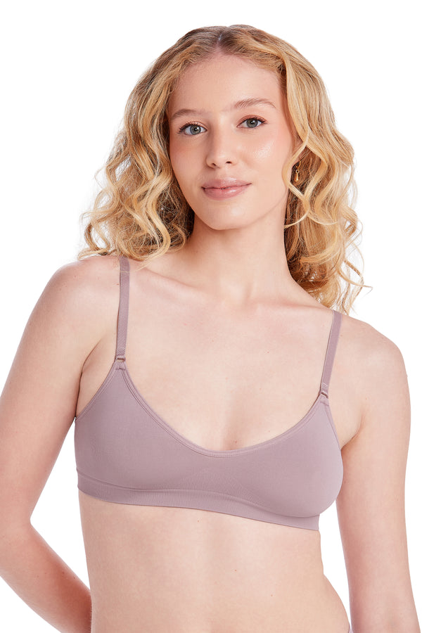Sutiã Meia Taça Sem Bojo Em Microfibra Lilac