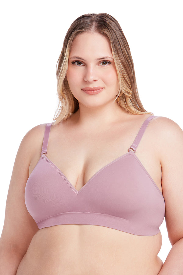 Sutiã Triângulo Com Bojo E Alças Transpassadas Ajustáveis Lilac