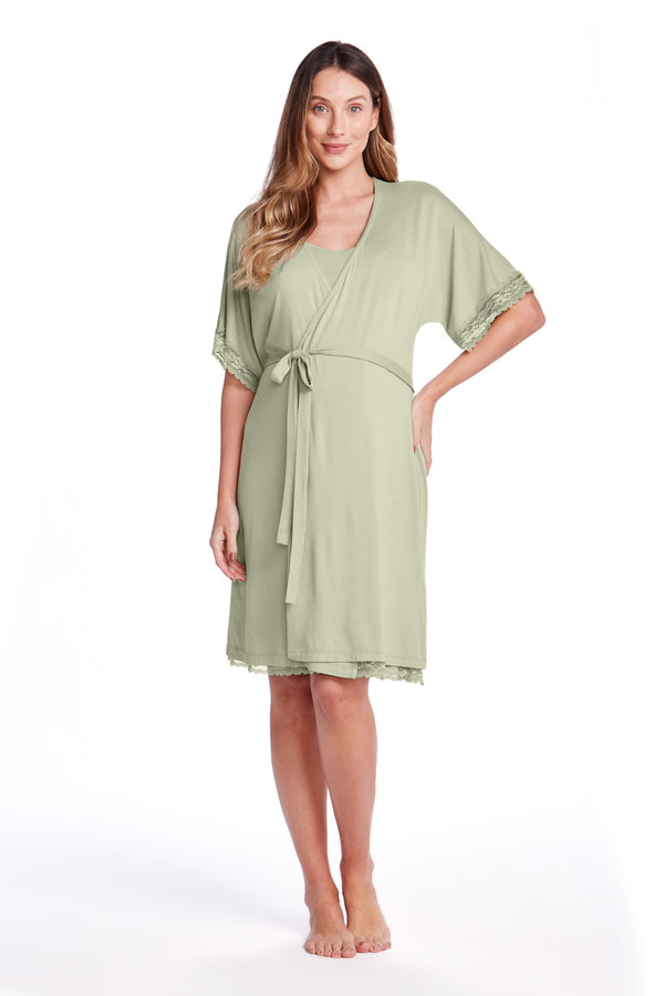 Robe Gestante Viscose Cidreira
