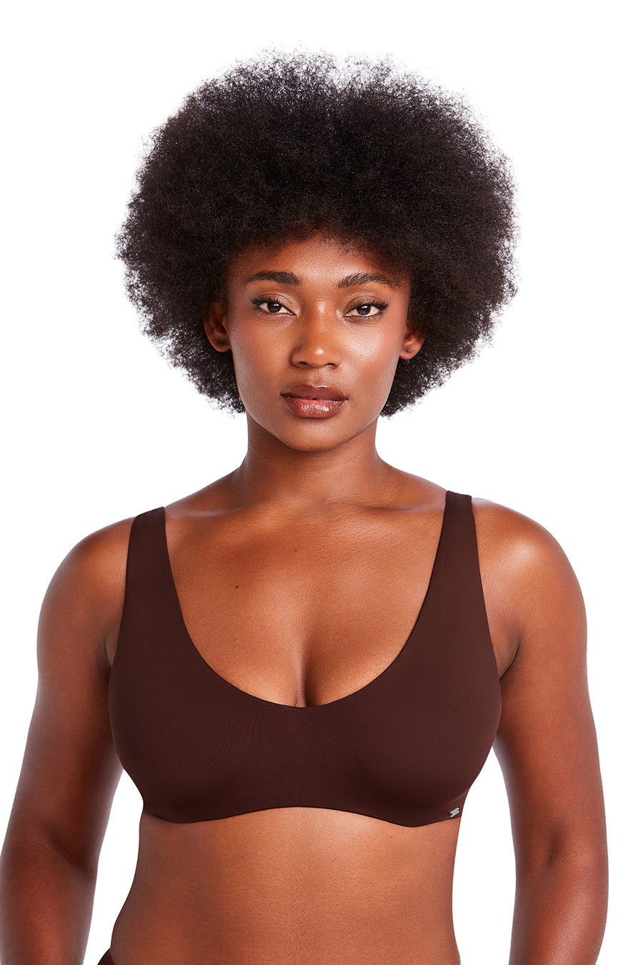 Sutiã Decote V sem Bojo com Aro Basic Beauty Macadâmia
