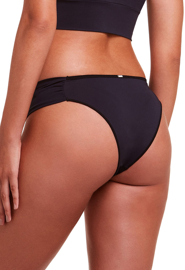 Calcinha Biquini Drapeada Preto