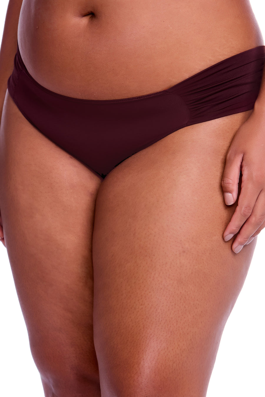 Calcinha Biquini Drapeada Basic Beauty Macadâmia