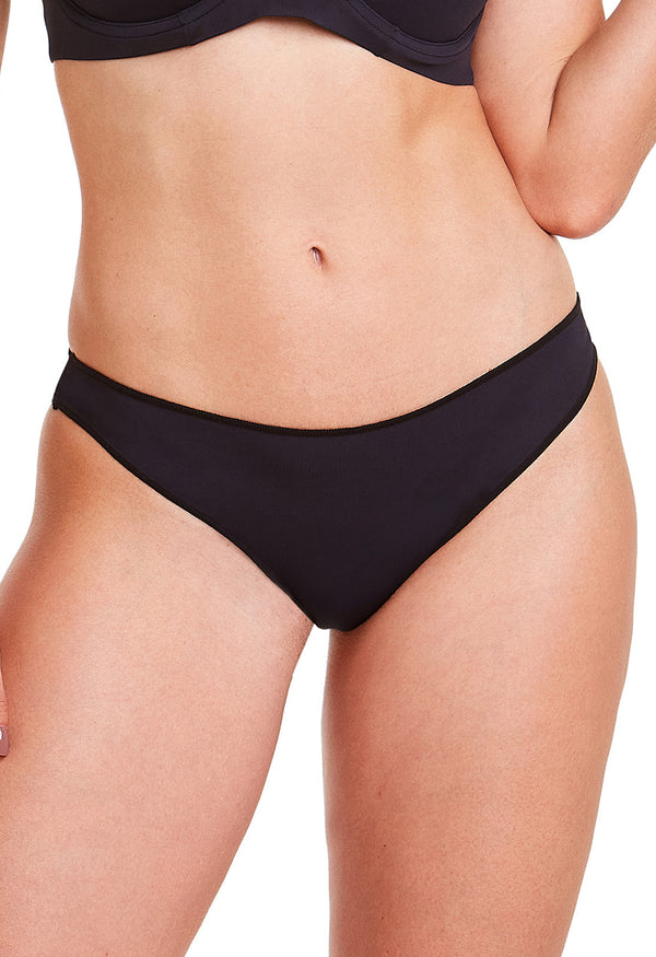 Calcinha Biquíni Reta Laterais Finas Preto
