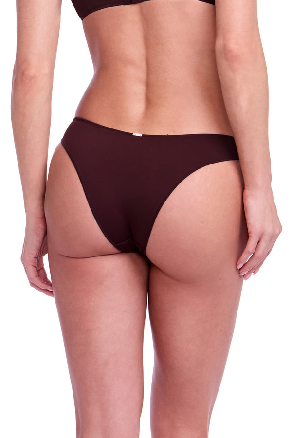 Calcinha Biquíni Reta Laterais Finas Macadâmia