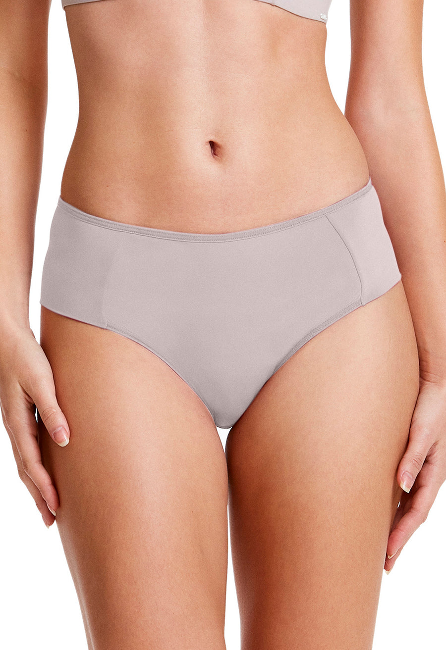 Calcinha Cavada Frente Dupla Basic Beauty Amêndoa