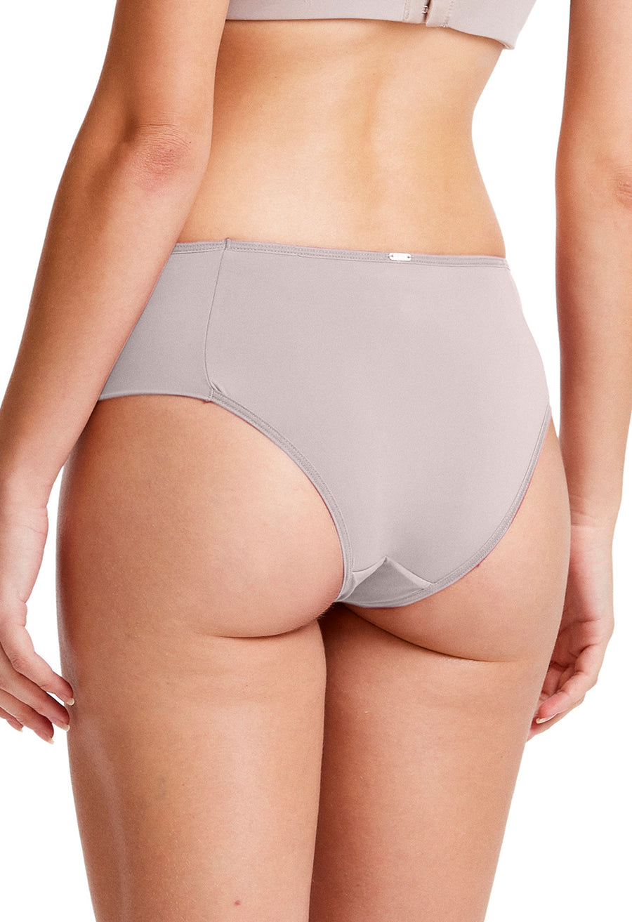 Calcinha Cavada Frente Dupla Basic Beauty Amêndoa
