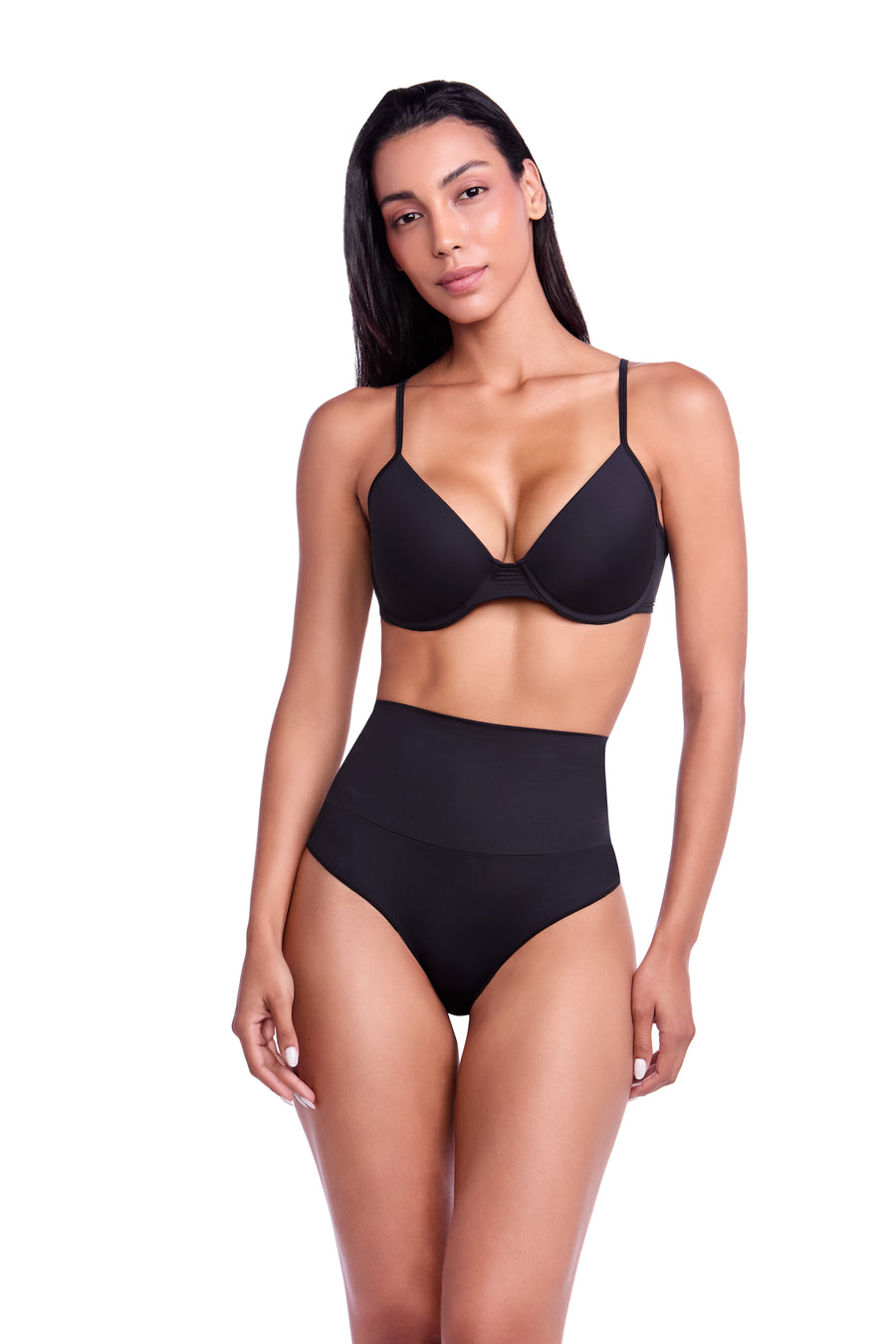 Sutiã Efeito Up com Aro e Bojo Basic Beauty Preto