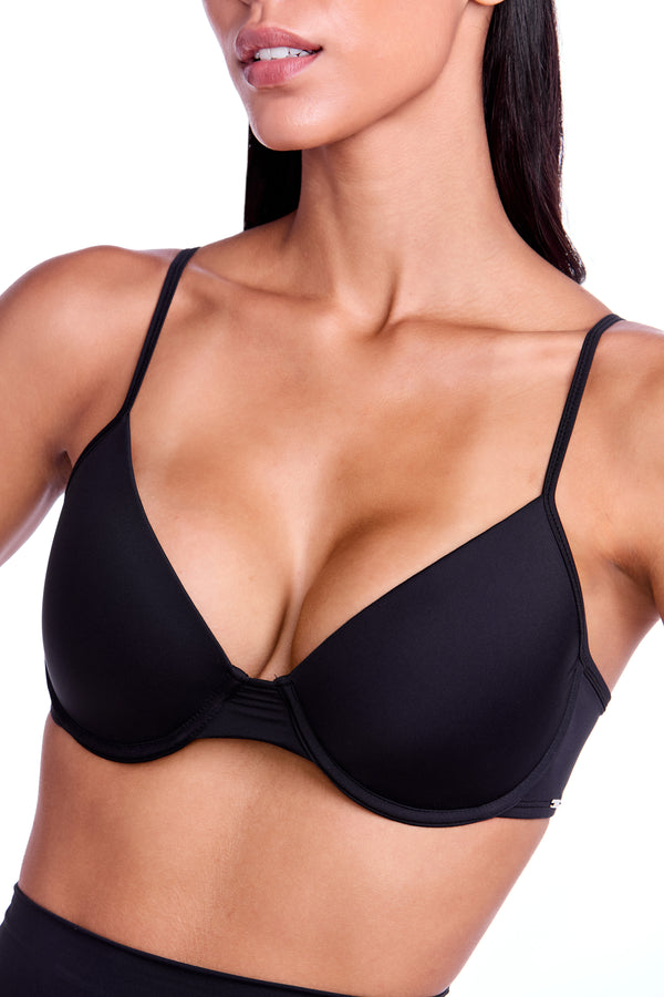 Sutiã Efeito Up com Aro e Bojo Basic Beauty Preto
