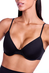 Sutiã Efeito Up com Aro e Bojo Basic Beauty Preto