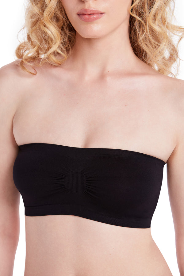 Top Faixa Tomara que Caia sem Bojo Preto