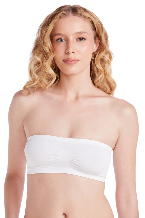 Top Faixa Tomara que Caia sem Bojo Branco