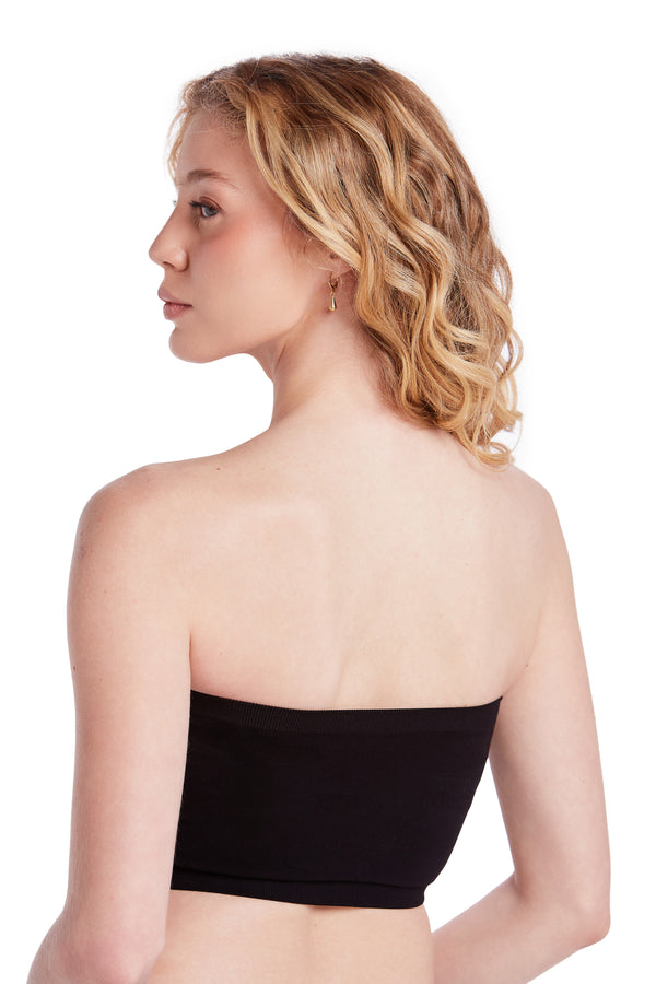 Top Faixa Tomara que Caia com Bojo Removível Preto