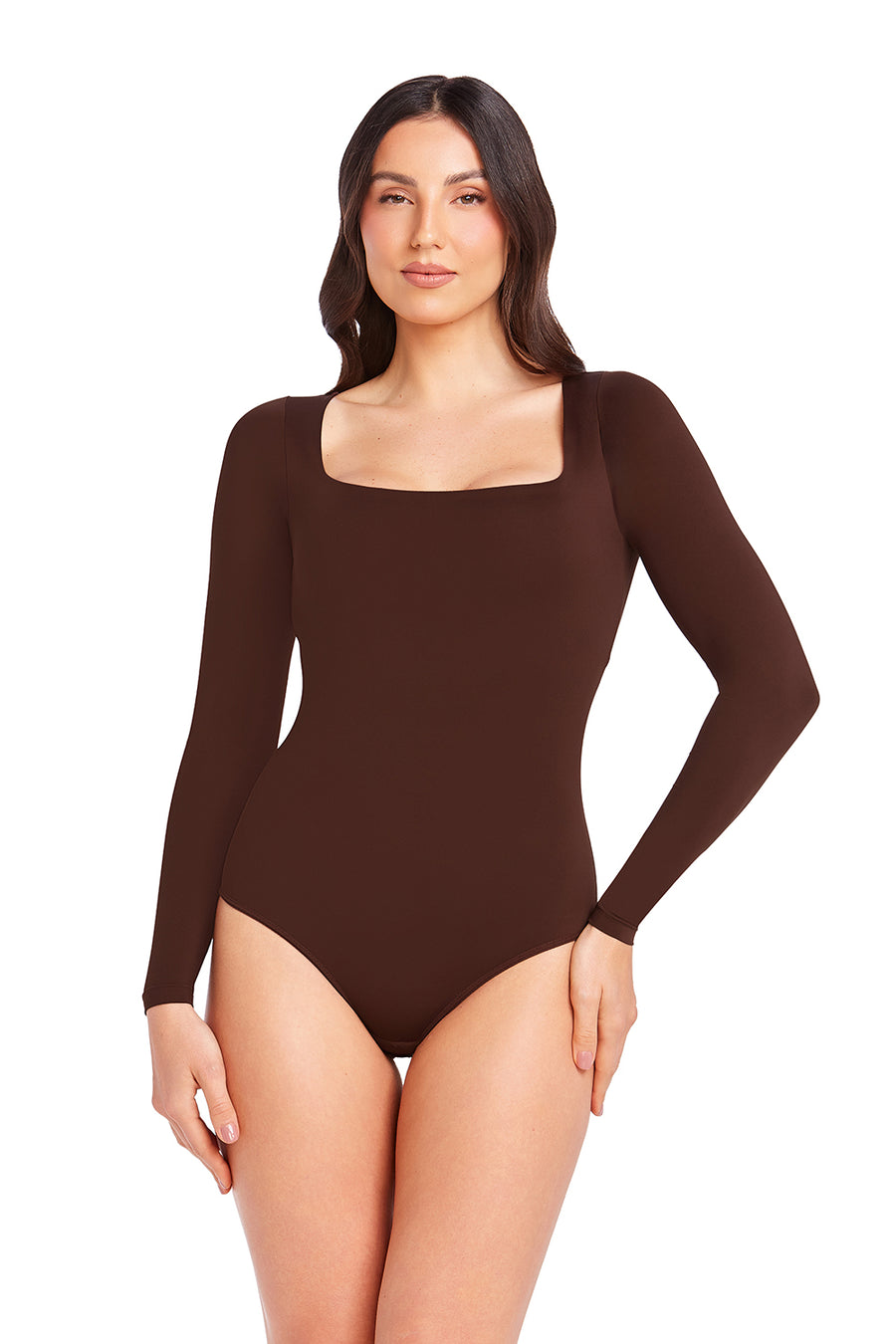 Body Manga Longa Basic Beauty Macadâmia