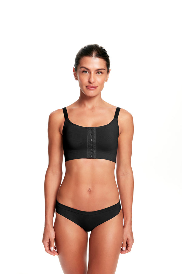 Sutiã Pós-Cirúrgico Com Alças Reguláveis Preto