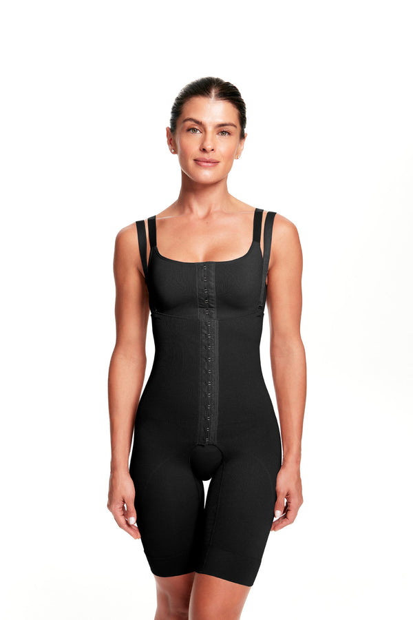 Cinta Pós-Cirúrgica Bermuda Cintura Alta Preto