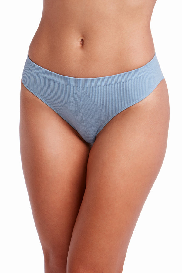 Calcinha Biquíni Canelada Essentials Denim