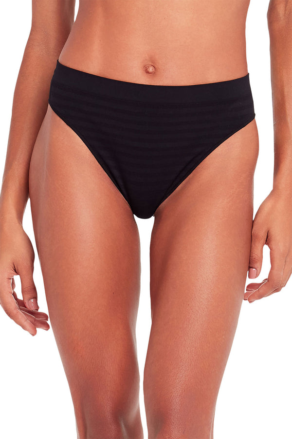 Calcinha Biquíni Listrado Fun Preto