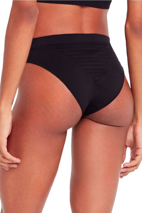 Calcinha Biquíni Listrado Fun Preto