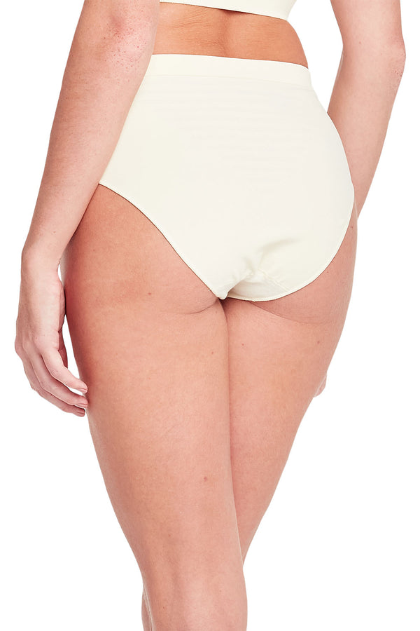 Calcinha Cintura Alta Listrado Fun Amarelo