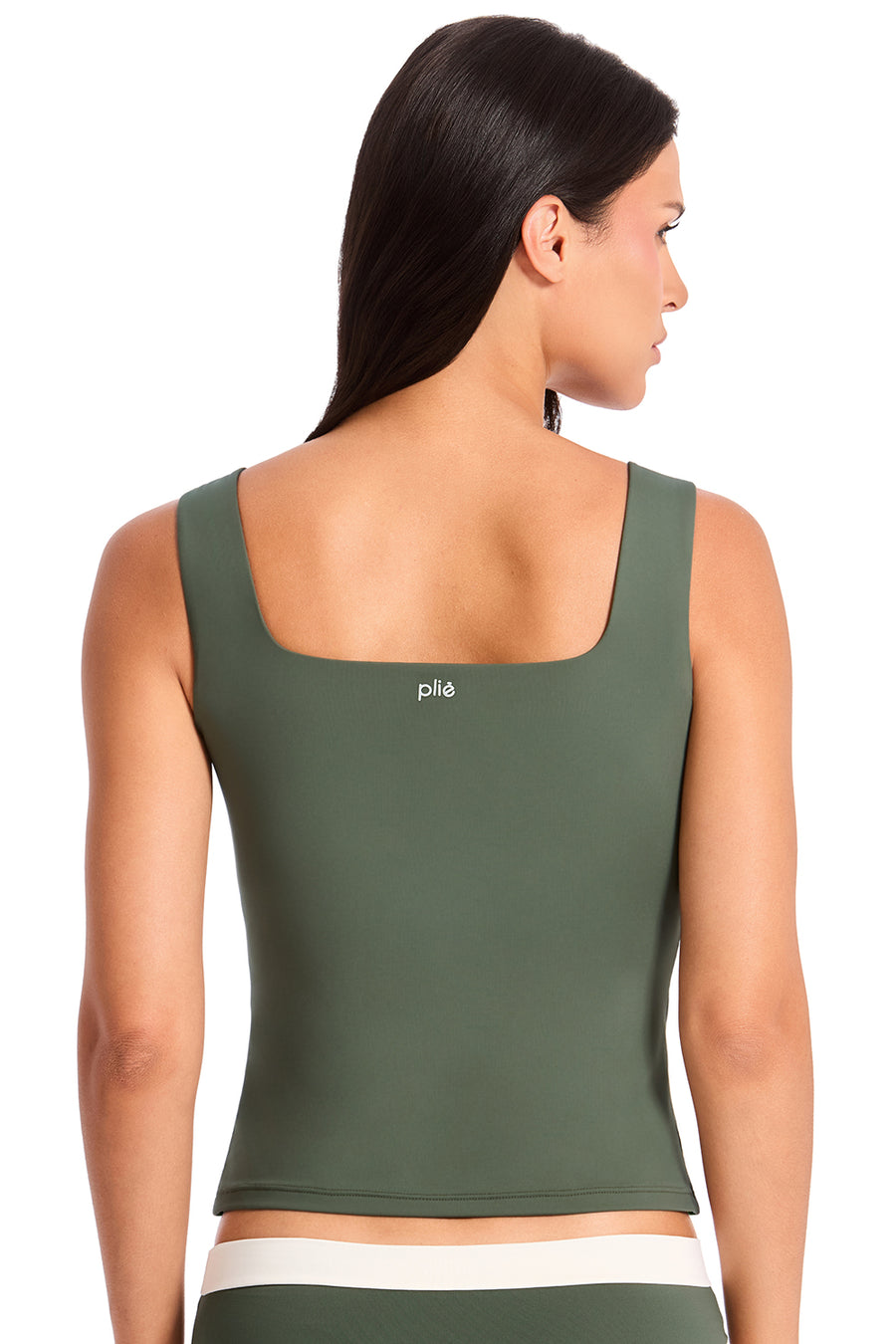 Camisete Regata Sem Bojo Frente Dupla Light Verde Militar