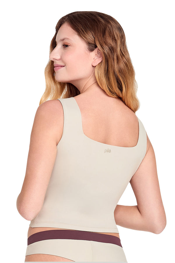 Camisete Regata Sem Bojo Frente Dupla Light Nude