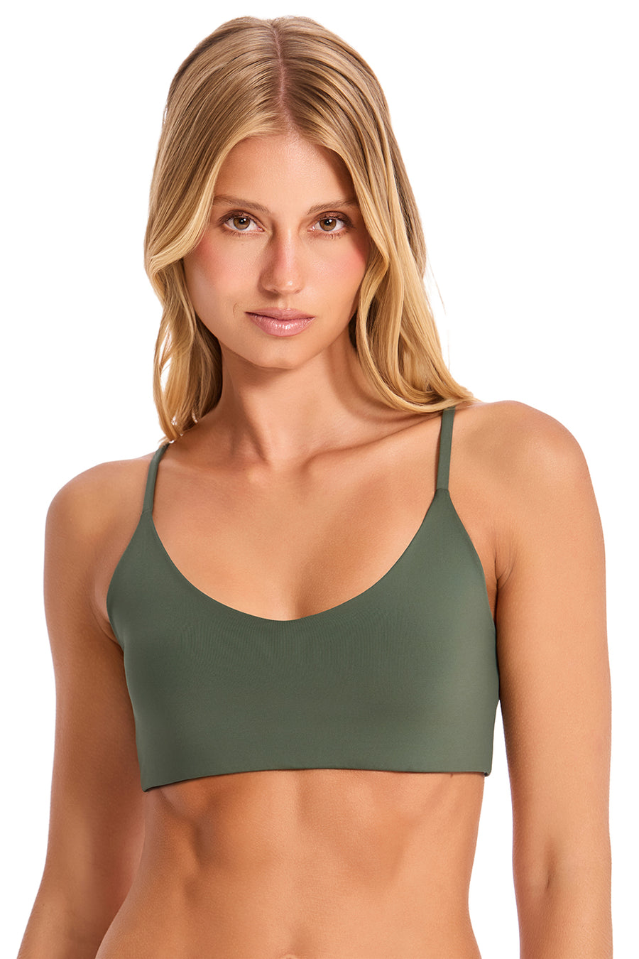 Top Dupla Face Light Off White-Verde Militar