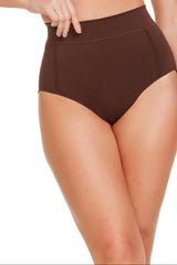Calcinha Modeladora Cintura Alta Cavada Levanta Bumbum Marrom