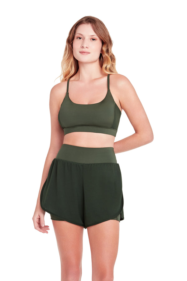 Top Fitness com Bojo Removível Illusion Verde