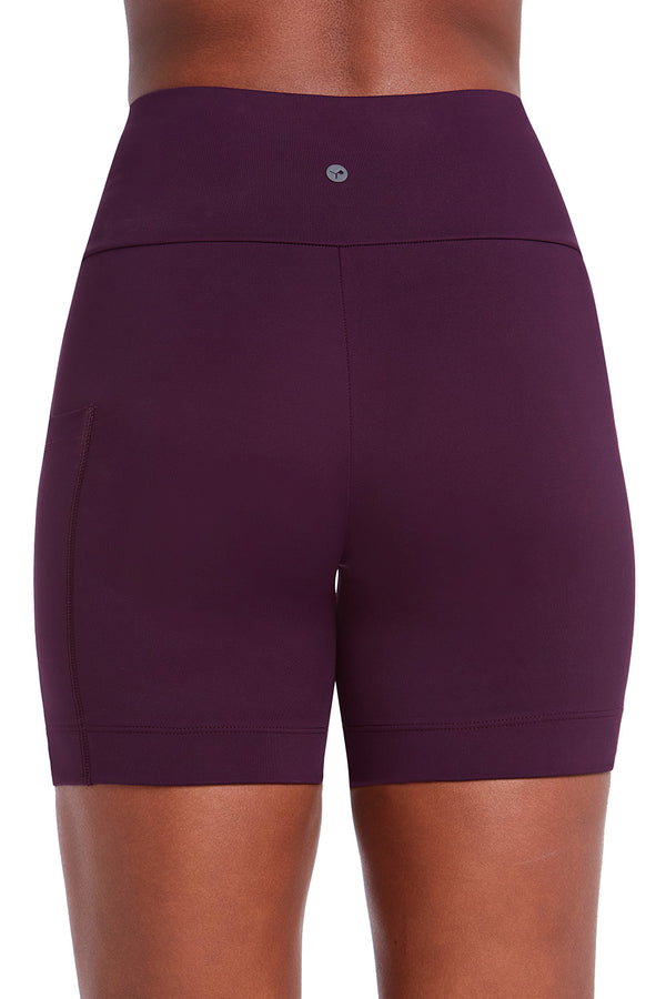 Shorts Fitness com Bolso Illusion Roxo