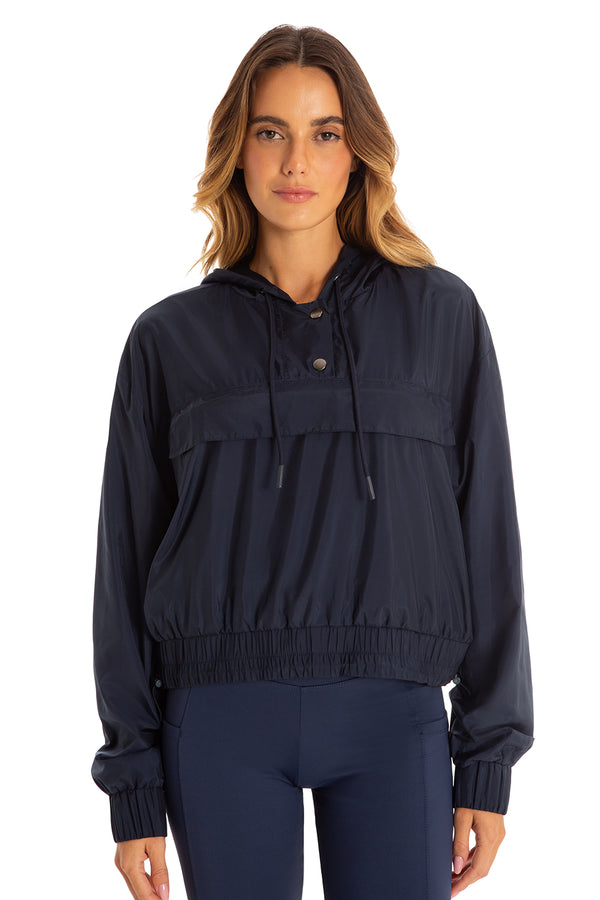 Jaqueta Corta Vento Fitness Impulse Marinho