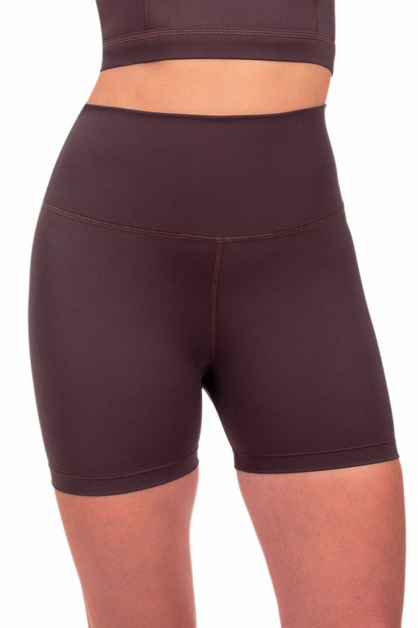 Shorts Fitness Com Bolso Second Skin Marrom